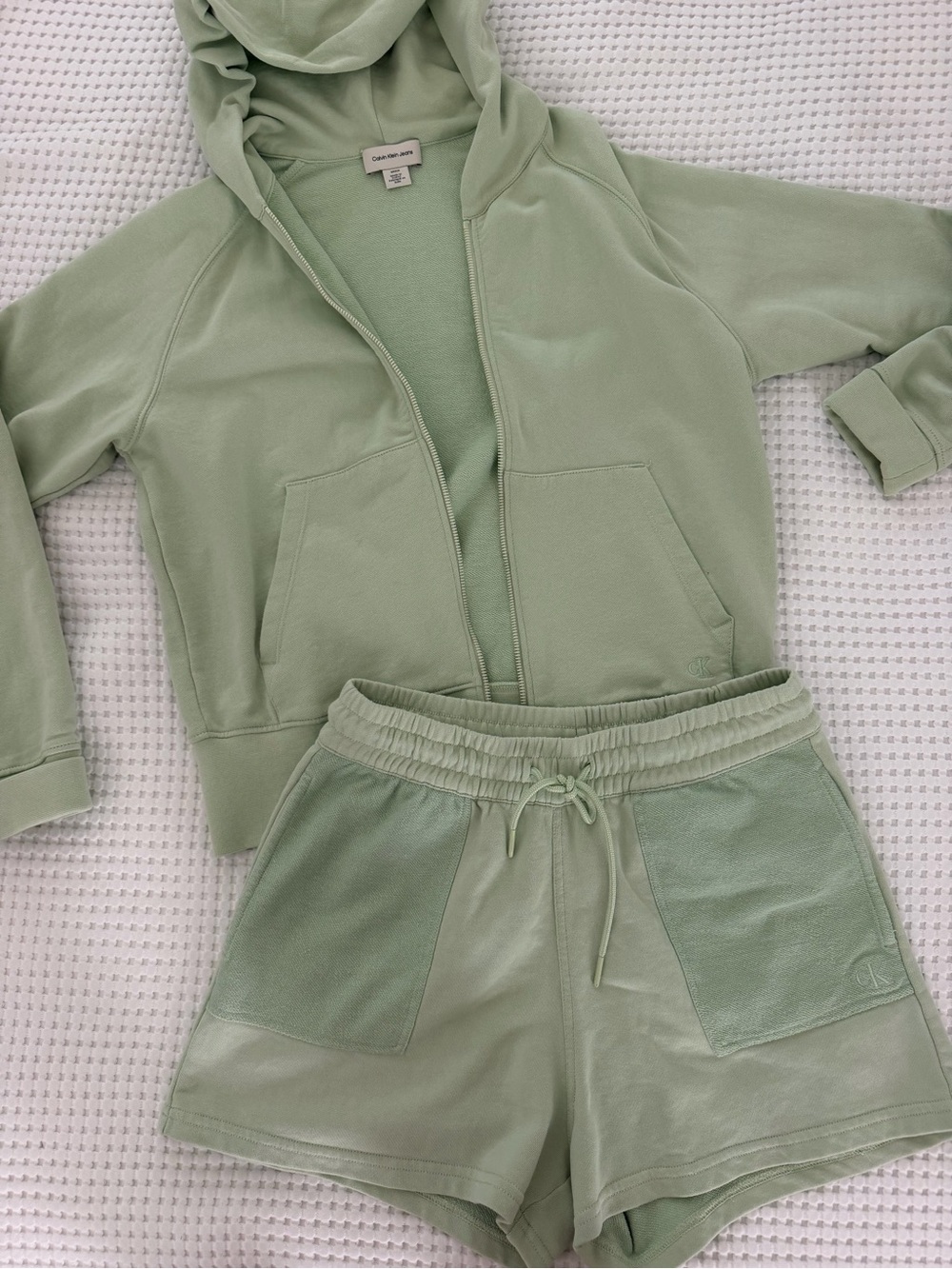 Calvin Klein Jeans Mint Green Zip Hoodie